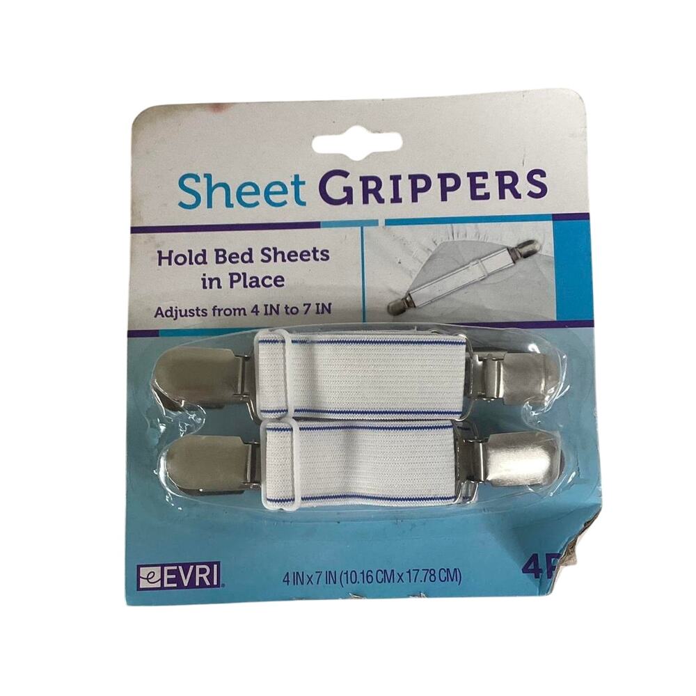 Evri Sheet Grippers, 4 pc white